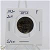 Image 1 : 1912 SILVER NEWFOUNDLAND 20 CENTS COIN