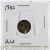 Image 1 : 1902 SILVER HOLED CANADA 5 CENTS COIN