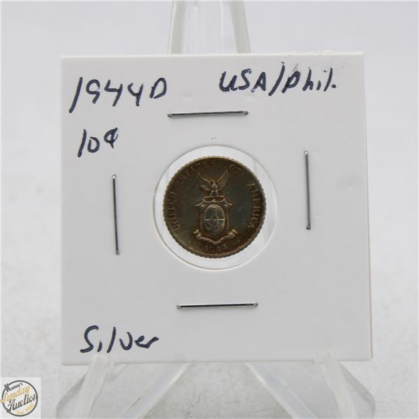1944D SILVER USA/PHILIPPINES 10 CENTAVOS COIN