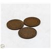 Image 1 : LOT OF 3 VARIOUS OLD CANADA LARGE 1 CENT COINS