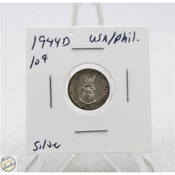 1944D SILVER USA/PHILIPPINES 10 CENTAVOS COIN
