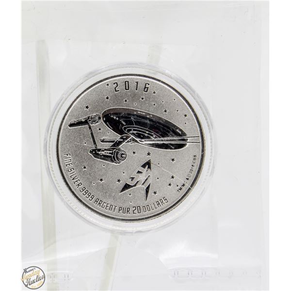 SILVER 99.99 PURE $20 COINS 8G STAR-TREK 2016