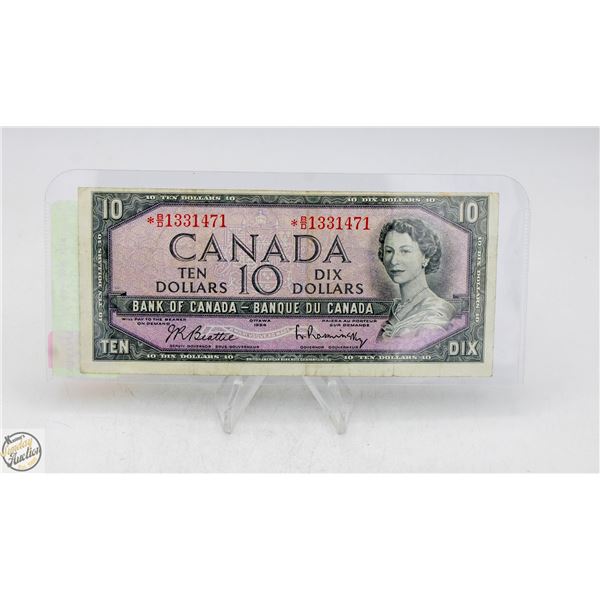 1954 $10 *REPLACEMENT NOTE NO DEVILS FACE