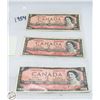 Image 1 : 1954 3X $2 NOTES