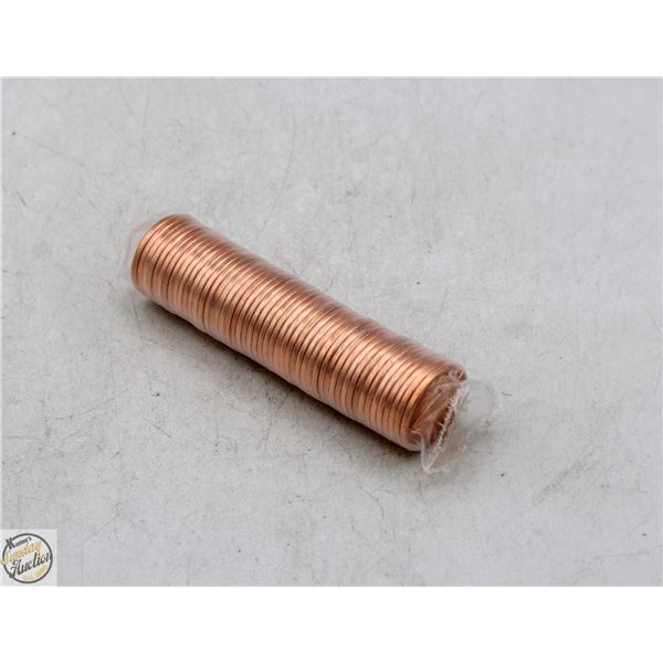 2009 CANADA RCM SEALED 1 CENT COIN ROLL