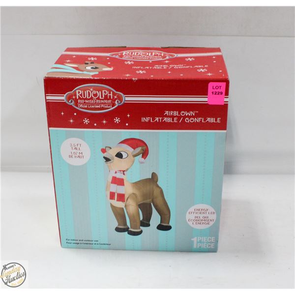NEW RUDOLPH INFLATABLE 3.5 FT TALL