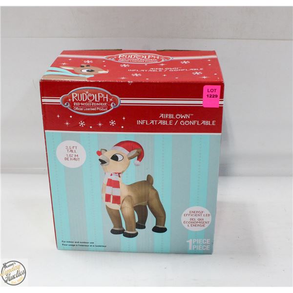 NEW RUDOLPH INFLATABLE 3.5 FT TALL