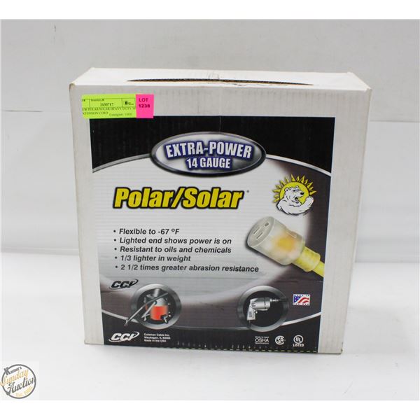 NEW POLAR/SOLAR HEAVY DUTY 50' EXTENSION CORD