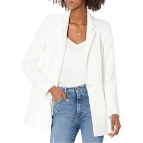 NEW THE DROP WOMENS BLAKE LONG BLAZER IVORY 4XL