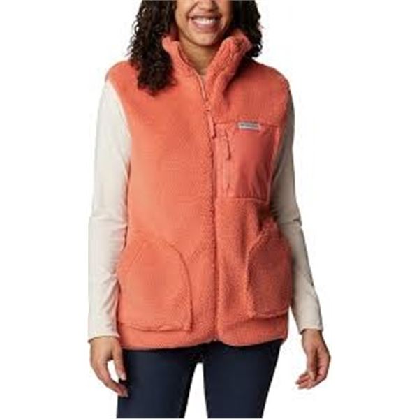 NEW COLUMBIA WOMENS HOLLY HIDEAWAY VEST PEACH XS