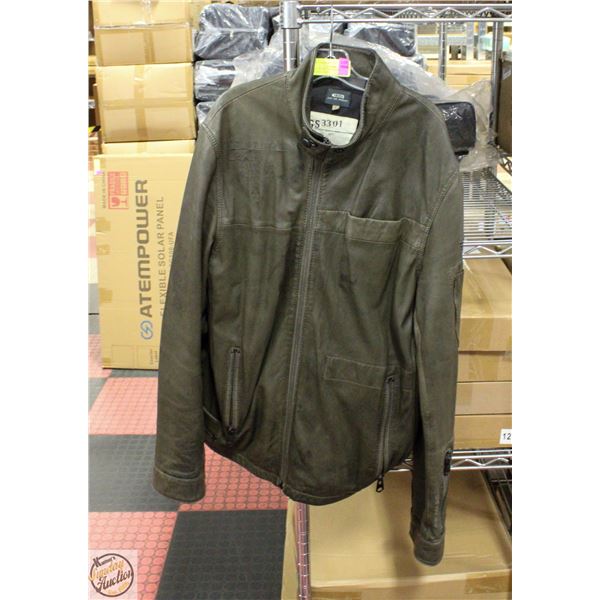 G-STAR SIZE LARGE GENUINE LEATHER JACKET