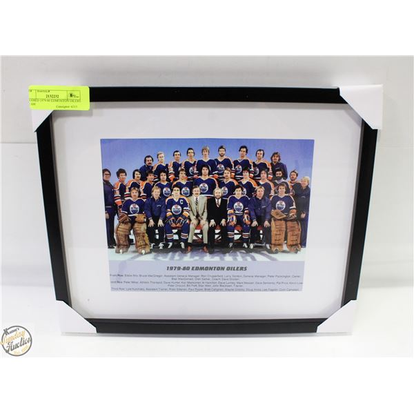 FRAMED 1979-80 EDMONTON OILERS TEAM