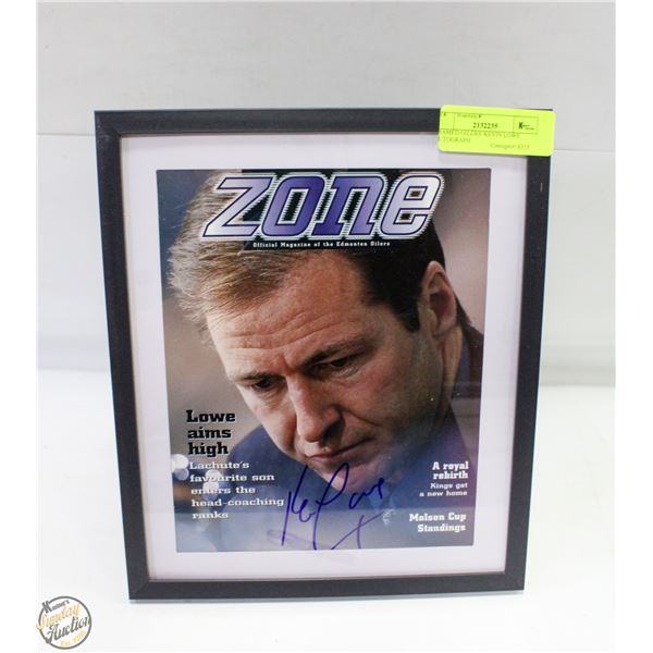 FRAMED OILERS' KEVIN LOWE AUTOGRAPH