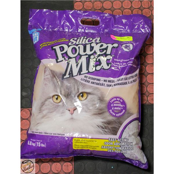 15LBS SILICA POWER MIX CRYSTAL CAT LITTER
