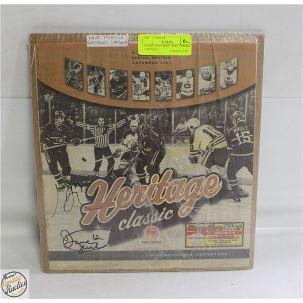 OILERS' DAVE HUNTER & GEORGES LARAQUE