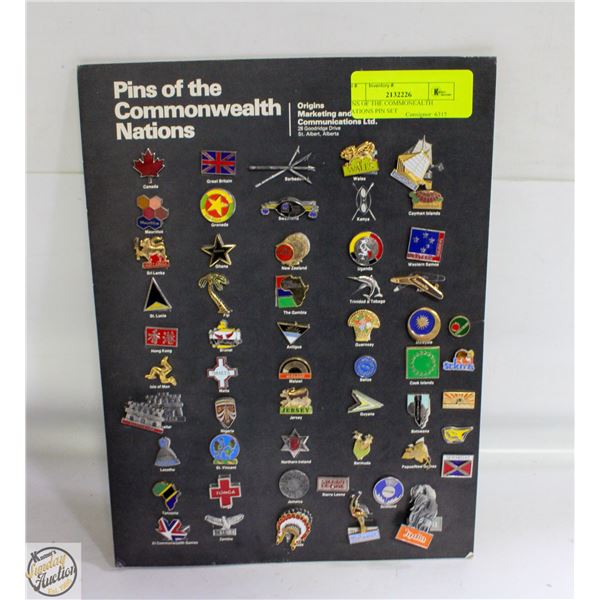 PINS OF THE COMMONEALTH NATIONS PIN SET