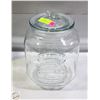Image 1 : LARGE STORE DISPLAY GLASS PEANUT JAR LIDDED