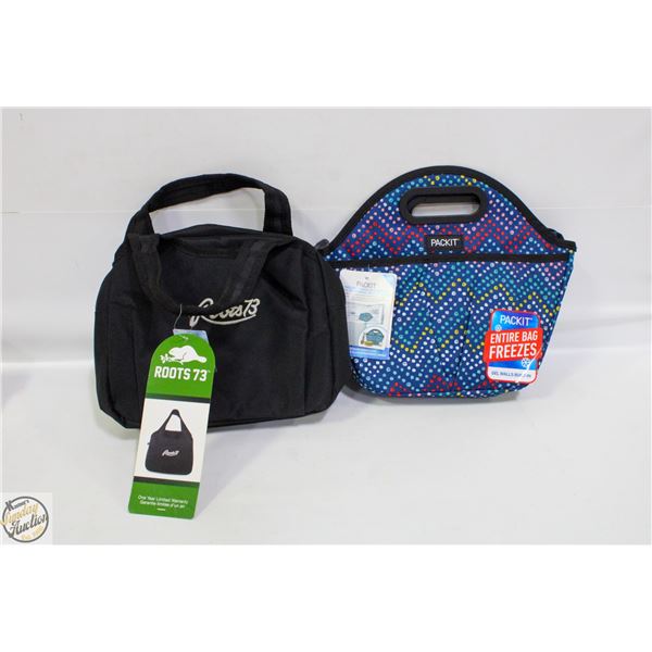 NEW 2 CARRY LUNCH BAG'S ROOTS 73