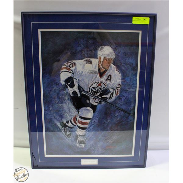 SIGNED, FRAMED PRINT OF #21 JASON SMITH