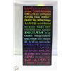 Image 1 : MOTIVATIONAL PRINTED ON CANVAS 24"X12"