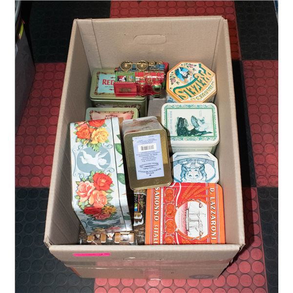 ESTATE LOT OF COLLECTIBLE TINS