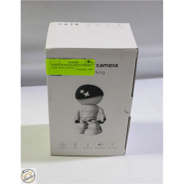 ROBOT SURVEILLANCE CAMERA. NEW. WIFI, CLOUD