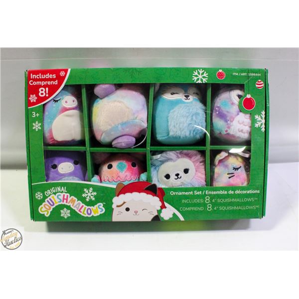 NEW SEALED 4" SQUISHMALLOWS 8PK ORNAMENTS