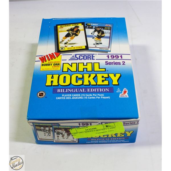 SCORE 1991 SERIES 2 HOCKEY CARD BOX