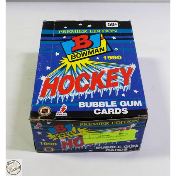BOWMAN 1990 HOCKEY CARD BOX