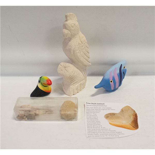 HANDMADE POTTERY + HAND CARVED STONE