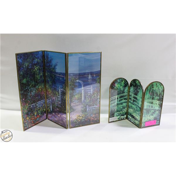 ESTATE MINI BRASS AND GLASS ROOM DIVIDERS