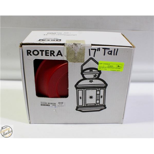 RED METAL CHRISTMAS LANTERN KIT 17” TALL