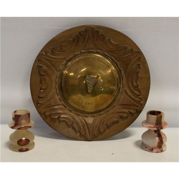 HANDCARVED SOLID WOOD + SOLID BRASS