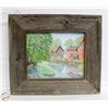 Image 1 : VINTAGE WOOD FRAMED PAINTING 27X31