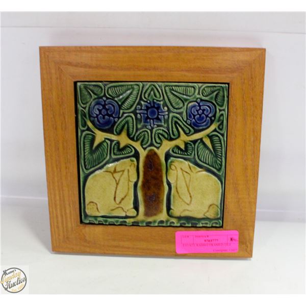 ESTATE RABBIT FRAMED TILE