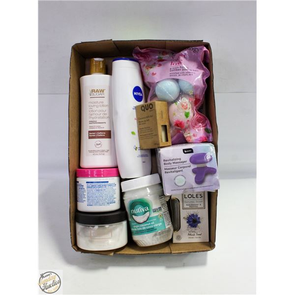 FLAT OF LADIES BEAUTY PRODUCTS SURPLUS