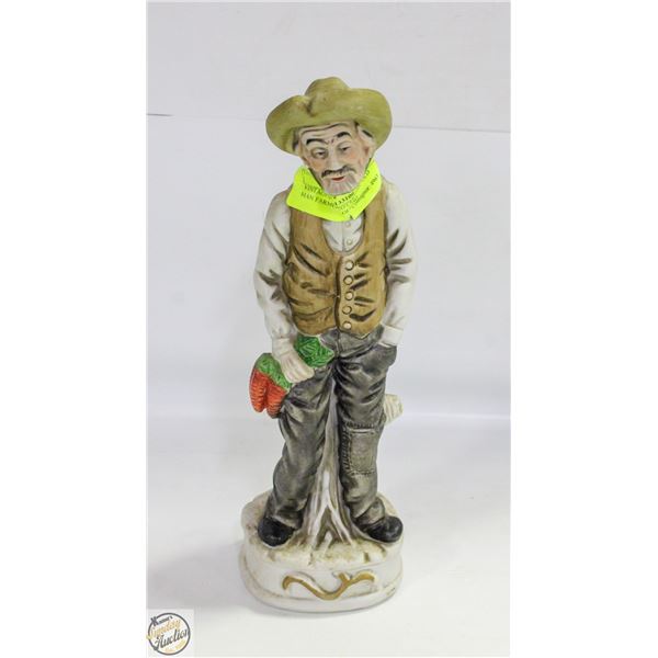 VINTAGE HOMCO CERAMIC OLD MAN FARMER HOLDING