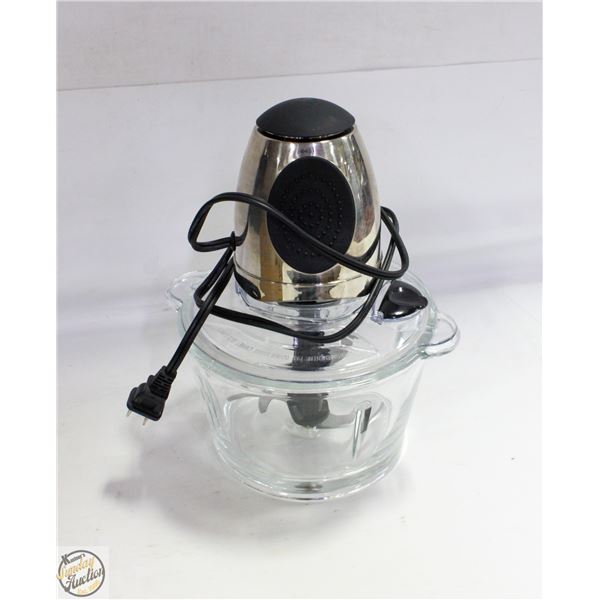 LARGE GLASS VEGETABLE CHOPPER