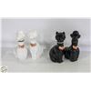 Image 1 : 4 VINTAGE POODLE AND CAT DECANTERS