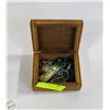 Image 1 : ESTATE JEWELRY IN WOODEN BOX ALL TOGETHER