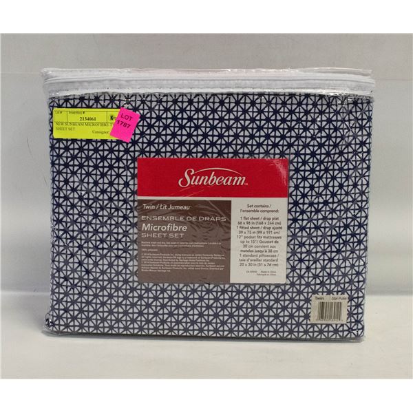 NEW SUNBEAM MICROFIBRE TWIN SHEET SET