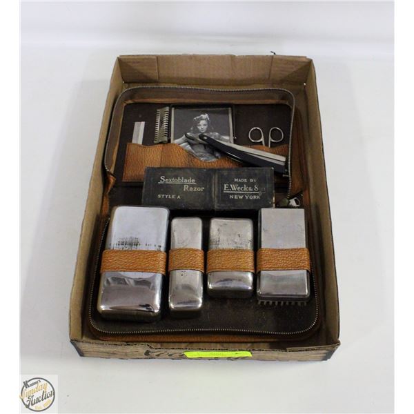 ANTIQUE STRAIGHT RAZOR & TRAVEL GENTLEMANS