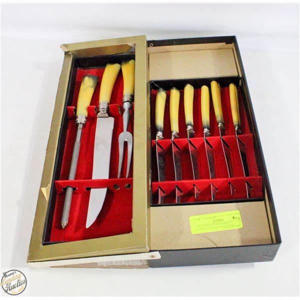 SHEFFIELD ENGLAND MEAT CARVING SET IN BOX-ESTATE