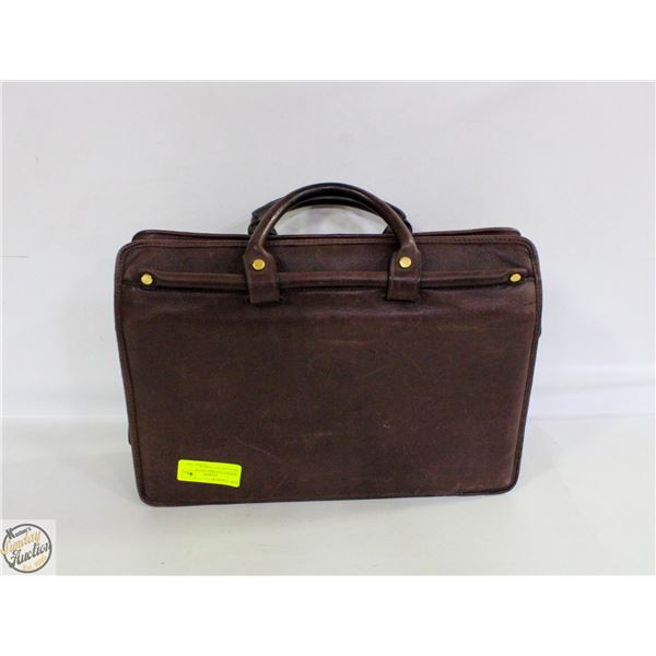 GENUINE LEATHER LAPTOP BRIEFCASE BAG MADE IN