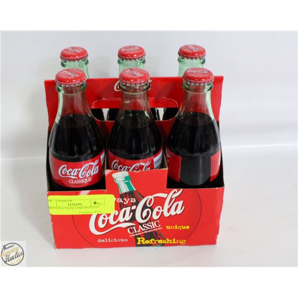 VINTAGE 6 PACK COKE BOTTLES