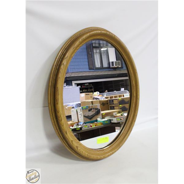 FRAMED OVAL WALL-HANG MIRROR - DECORATIVE