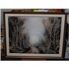 Image 1 : ESTATE LOGGING ROAD FRAMED PICTURE 36.5" X 46.5"