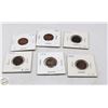 Image 1 : LOT OF 6 CANADIAN PENNIES 1941, 42, 43, 43, 45, 46
