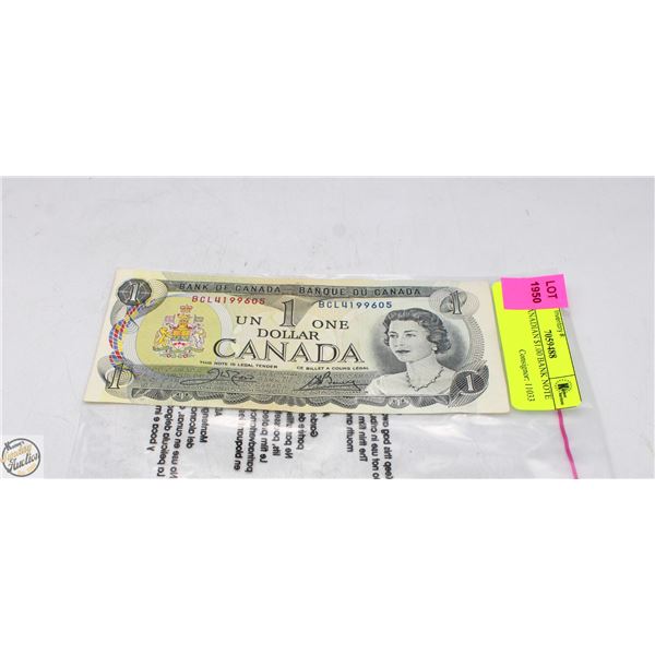1973 CANADIAN $1.00 BANK NOTE