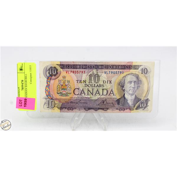 1971 CANADIAN $10.00 BILL